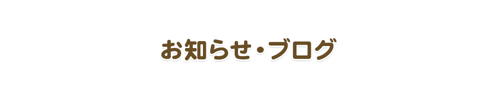 お知らせ・ブログ